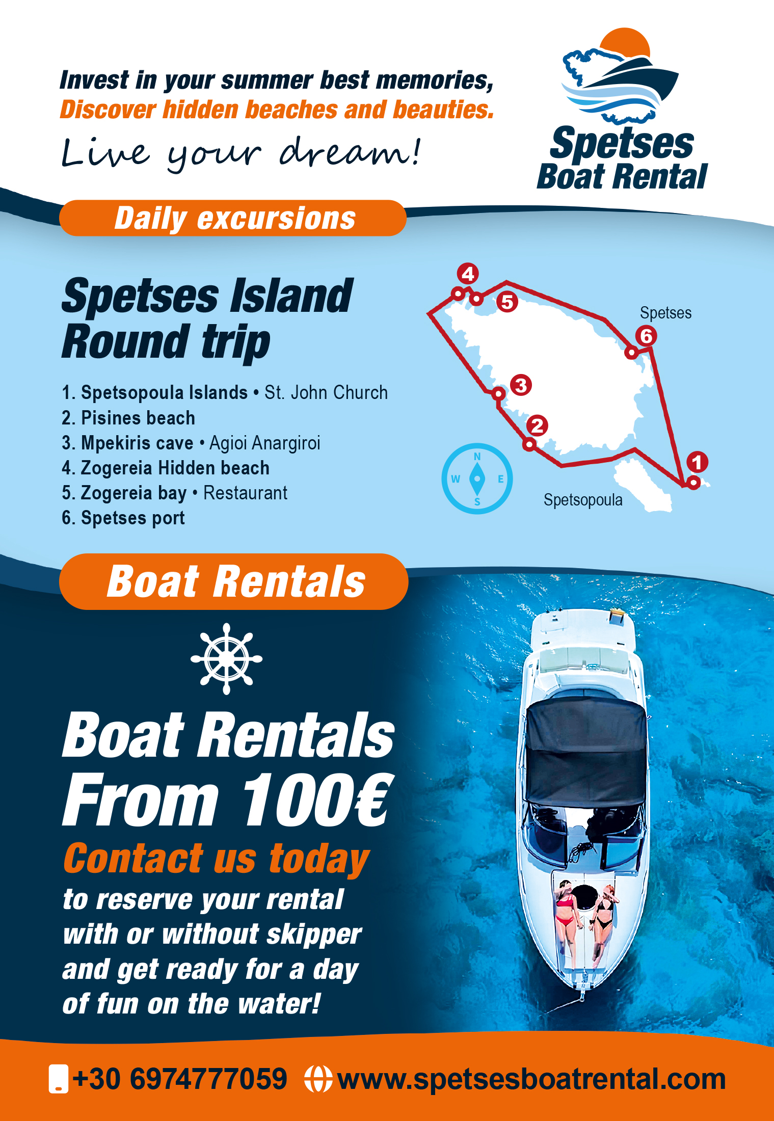 Daily Excursions — Spetses Boat Rental