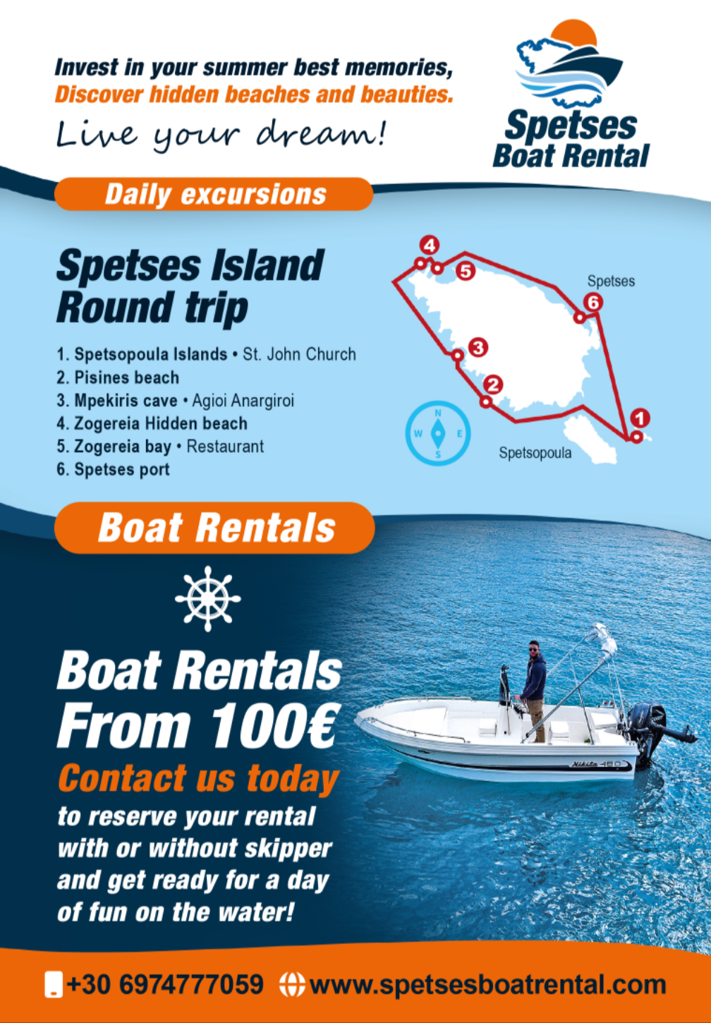 Daily Excursions — Spetses Boat Rental